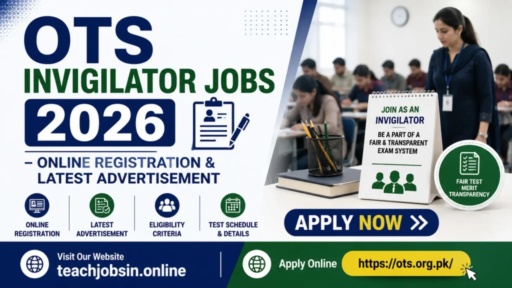 OTS Invigilator Jobs 2026 – Online Registration & Latest Advertisement
