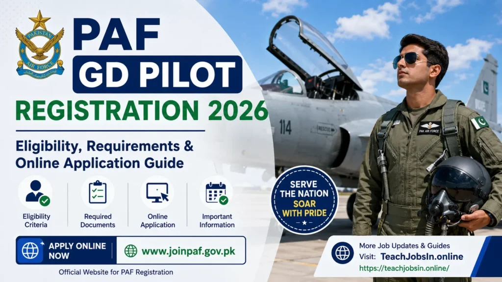 PAF GD Pilot Registration 2026 Eligibility, Requirements & Online Application Guide